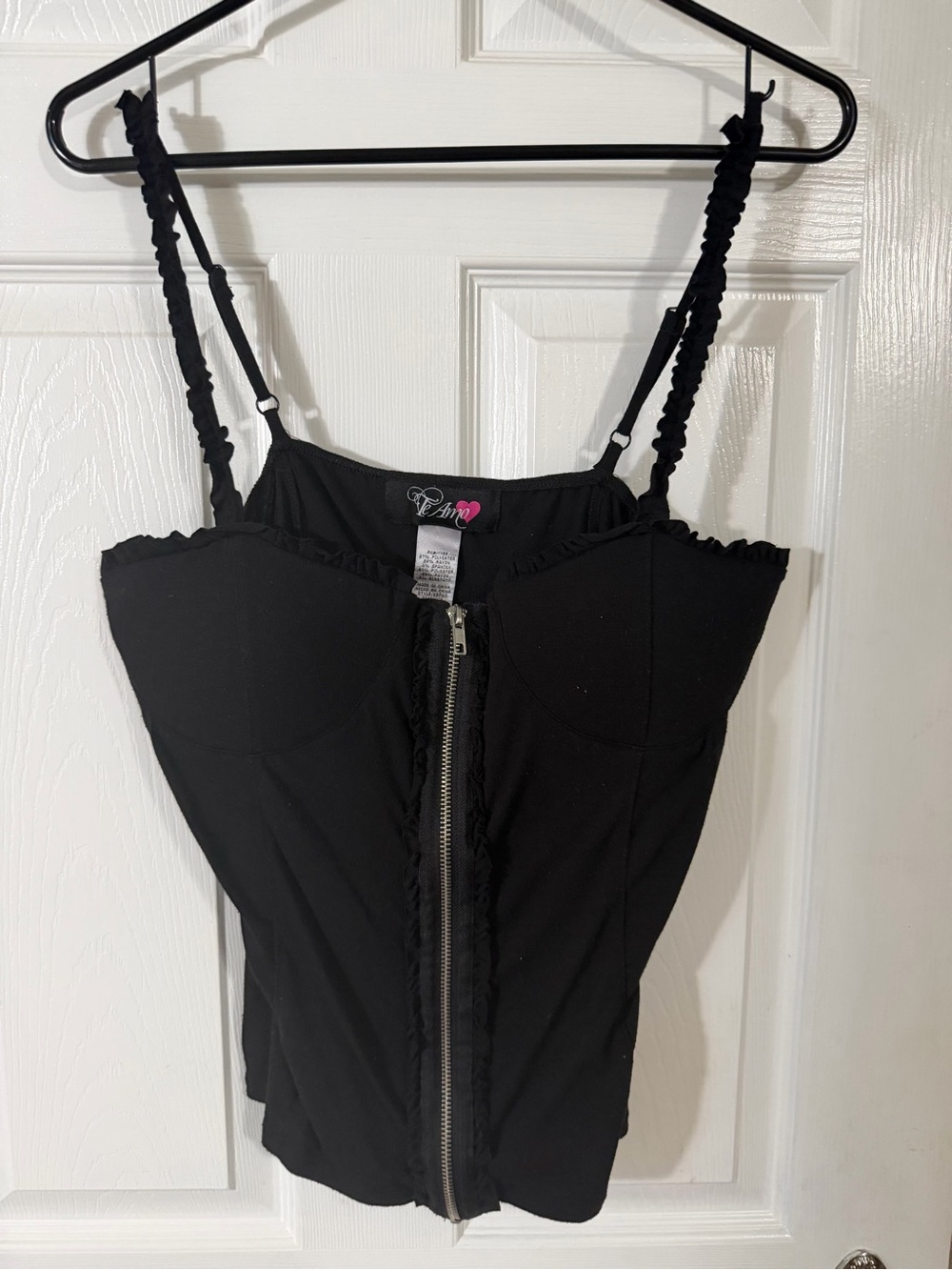 Te Amo -  women/ juniors ,  One-Piece Zipper Tank Top XL, feels velvet